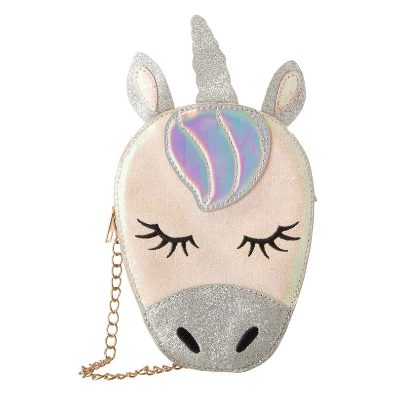 GENERICO Cartera linda suave de unicornio 28x23 cm para niña