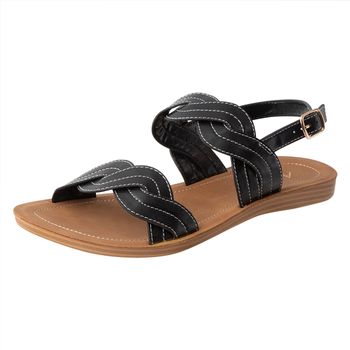 Sandalias trenzadas planas para mujer