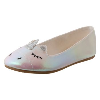 Zapatos planos con diseño de unicornio para niña pequeña