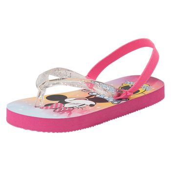 Sandalias planas con diseño de Minnie para niña pequeña
