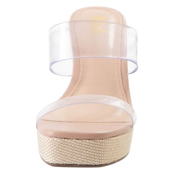 Sandalias con taco tipo cuña para mujer